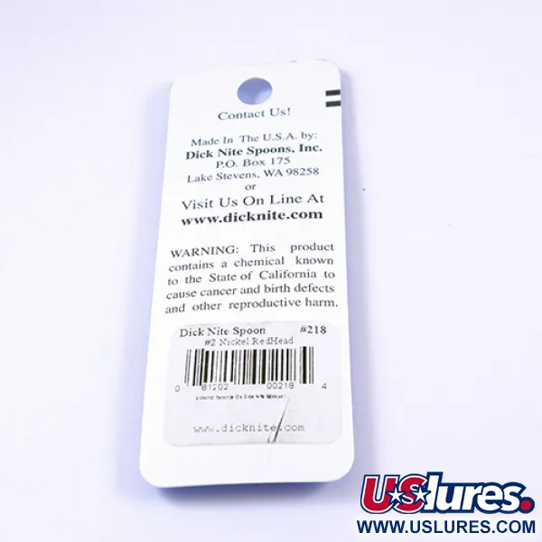 Dick Nite #2 Löffelblinker, Nickel/Rot, 3.5cm, Siwash-Haken, #2306