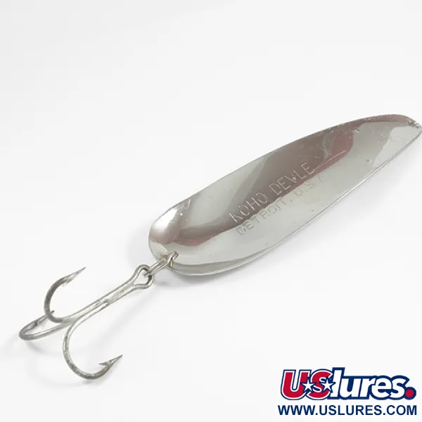 Eppinger Dardevle KOHO DEVLE Blinker, Nickel, 40g, Detroit-Prägung, #2358