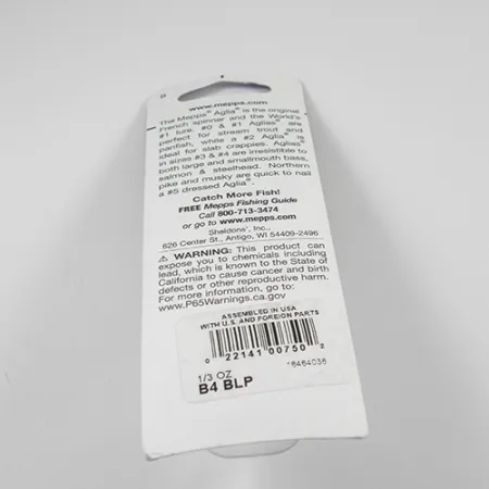 Mepps Aglia 4 Platinum Spinner, Platinblau, 9g, French-Blade, #2361