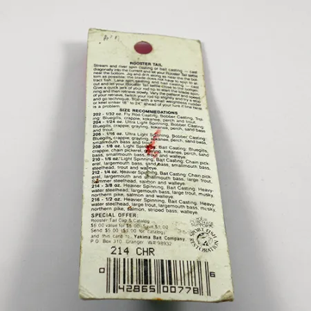 Worden’s Original Rooster Tail 5 Spinner, Gold / Chartreuse, 12g, #2364