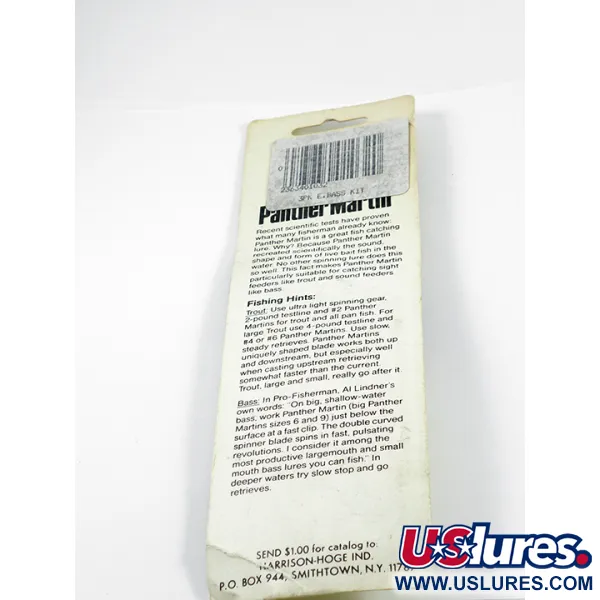 Panther Martin Eastern Bass Kit Spinner, Schwarz/Grün/Silber, 4g, #2365