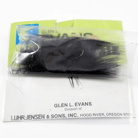 Glen Evans Little Dogie Jig-Fly, Schwarz, 7g, Haar-Jig, #2378