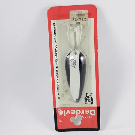 Eppinger Dardevle Imp Blinker, Schwarz/Weiß/Nickel, 11g, #2382