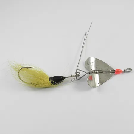 Blue Fox Spinner, Nickel/Gelb/Bucktail, 14g, Krautschutz, #2393