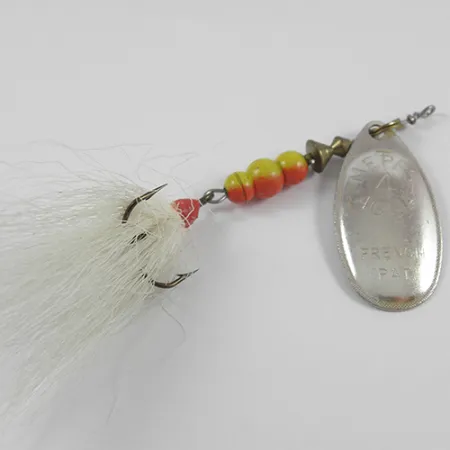 Mepps Aglia 4 Spinner, Nickel, 10g, Bucktail-Drilling, #2394