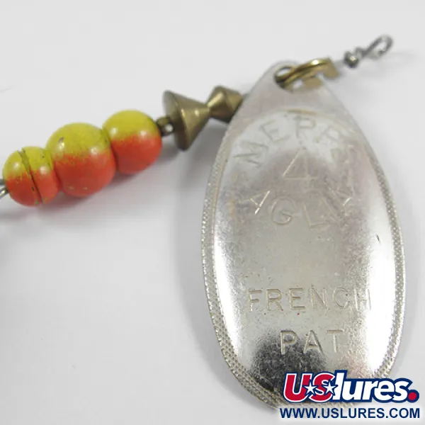 Mepps Aglia 4 Spinner, Nickel, 10g, Bucktail-Drilling, #2394