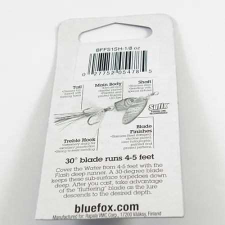 Blue Fox Flash Deep Runner Spinner, Silber/Regenbogen, 4g, #2409