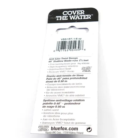 Blue Fox Vibrax Shallow Spinner, Regenbogenforelle, 4g, #2410