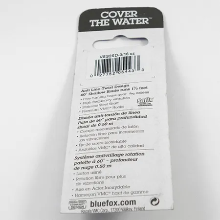 Blue Fox Vibrax Shallow Spinner, Regenbogen, 6g, Flachwasser, #2411