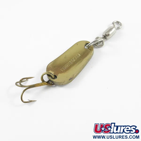 Luhr Jensen Blinker, Weiß/Grün/Messing, 7g, Vintage, #2421