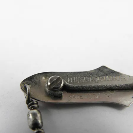 Weedless Pflueger Wobbler Blinker, Nickel, 1,4g, Krautschutz, #2435