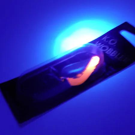 Acme K.O. Wobbler UV Blinker, Nickel/UV-Orange, 14g, UV-aktiv, #2446