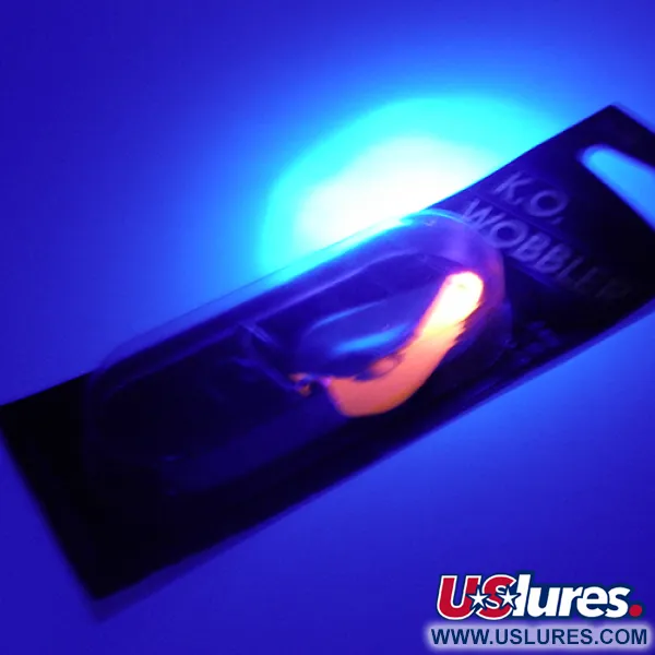 Acme K.O. Wobbler UV Blinker, Nickel/UV-Orange, 14g, UV-aktiv, #2446