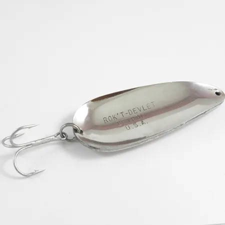 Dardevle Rok't Devlet Blinker, Nickel, 35g, Hochglanz, #2505