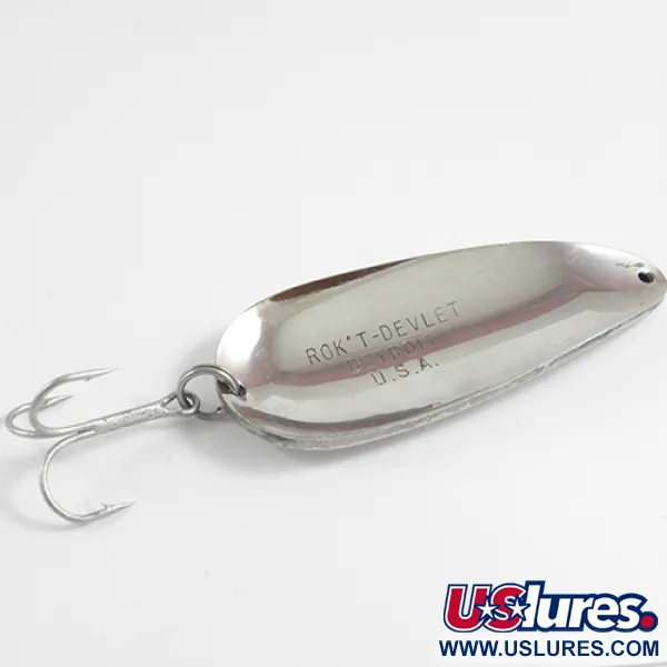 Dardevle Rok't Devlet Blinker, Nickel, 35g, Hochglanz, #2505