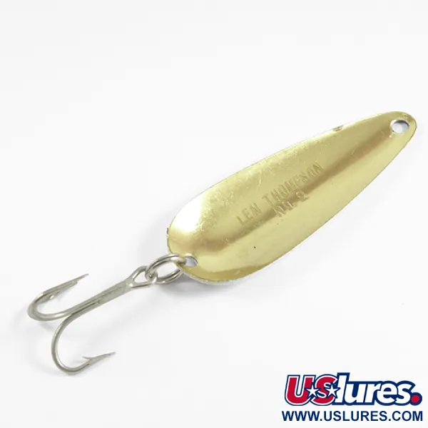 Len Thompson #2 Blinker, Schwarz/Weiß/Messing, 28g, Klassik, #2518