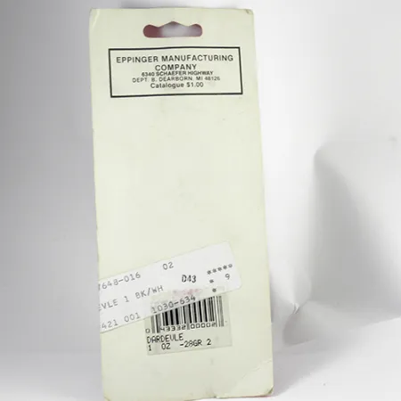 Eppinger Dardevle Blinker, Schwarz/Elfenbein, 28g, Retro-Design, #2558