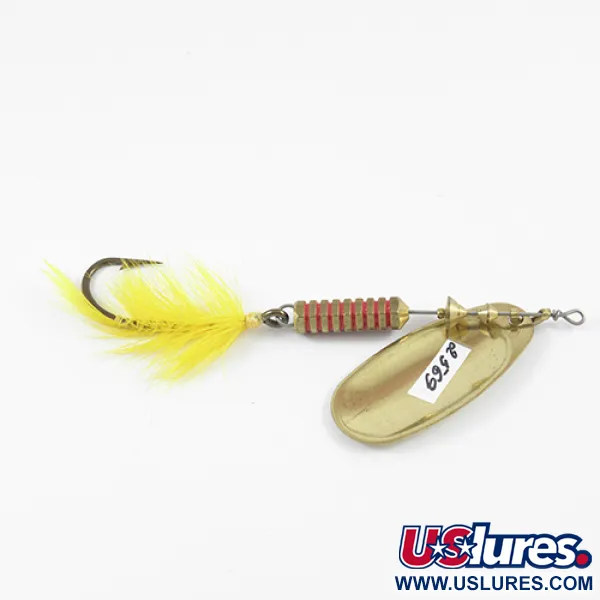 Mepps Comet 5 Dressed Spinner, Messing / Gelb, 13g, Wechselsystem, #2569