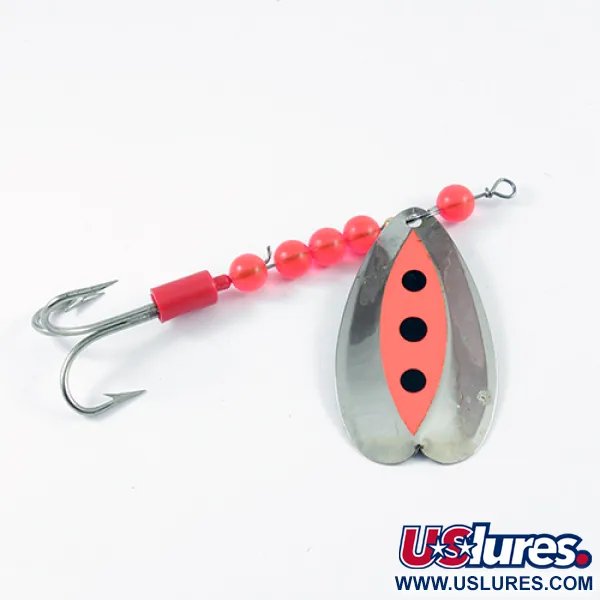 Luhr Jensen Les Davis Bolo Schleppspinner, Nickel / Rot, 9g, #2572