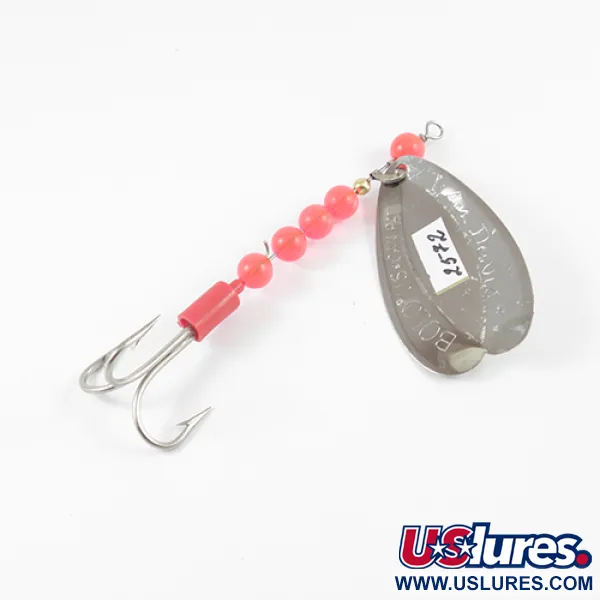 Luhr Jensen Les Davis Bolo Schleppspinner, Nickel / Rot, 9g, #2572