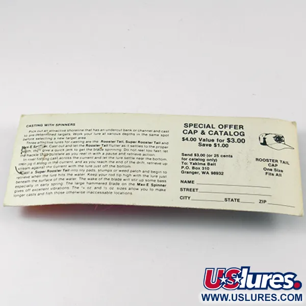 Worden’s Original Rooster Tail 6 Spinner, Silber/Pink, 15g, #2597