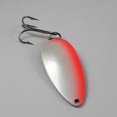 Little Cleo (Hula Girl) Blinker, Perlweiß/Rot/Nickel, 14g, #2604