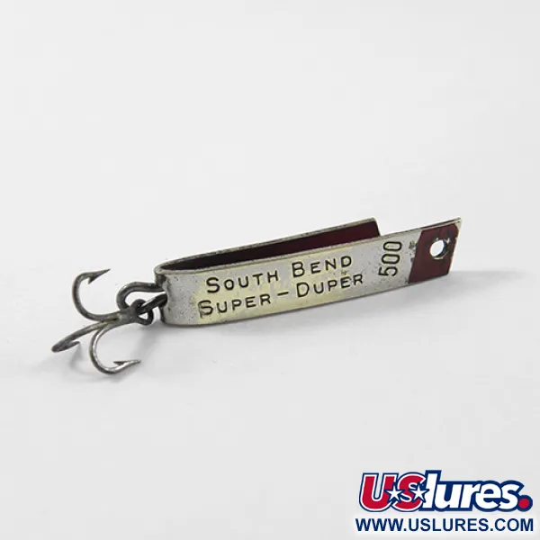 South Bend Super-Duper 500 Blinker, Nickel / Rot, 1,4g, U-Form, #2634