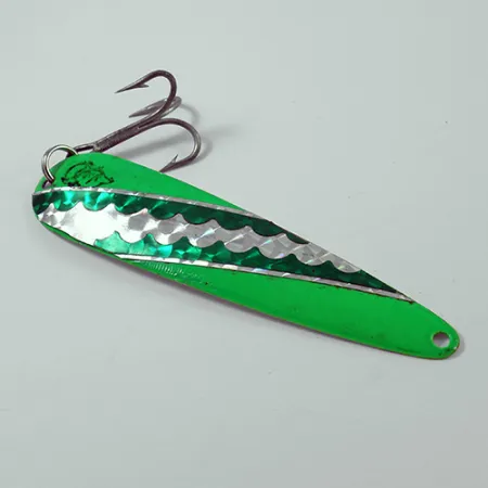 Eppinger Dardevle King Flutter Devle 3200 Blinker, Grün/Weiß, 14g, #2648