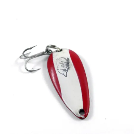 Eppinger Dardevle Midget Blinker, Rot/Weiß/Messing, 6g, Vintage, #2727