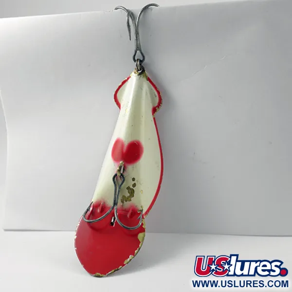 Buck Perry Spoonplug Löffelköder, Rot / Weiß, 21g, Metall, #2762