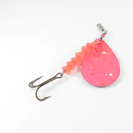 Luhr Jensen Dave Davis Schlepplöffel, Pink/Nickel, 17g, Hammerschlag, #2776