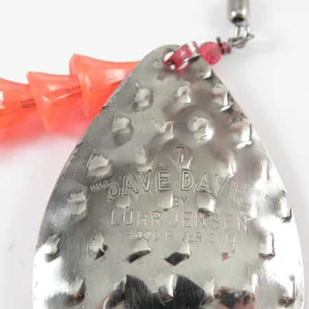 Luhr Jensen Dave Davis Schlepplöffel, Pink/Nickel, 17g, Hammerschlag, #2776