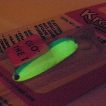Luhr Jensen Krocodile Die #3 Glow Blinker, Weiß/Blau, 14g, #2803