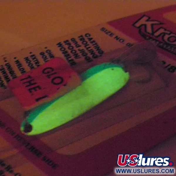 Luhr Jensen Krocodile Die #3 Glow Blinker, Weiß/Blau, 14g, #2803