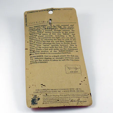 Luhr Jensen Krocodile Die #3 Glow Blinker, Weiß/Blau, 14g, #2803