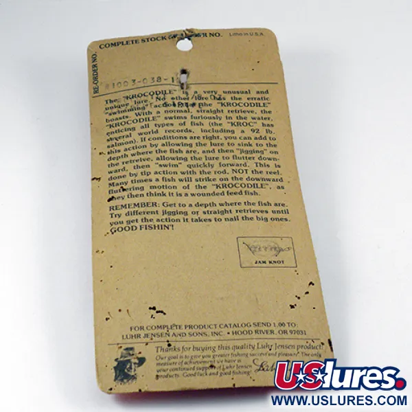 Luhr Jensen Krocodile Die #3 Glow Blinker, Weiß/Blau, 14g, #2803