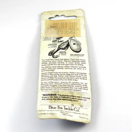 Blue Fox Vibrax Wild Eye Spinner, Gold, 4g, Wild Eye, #2810