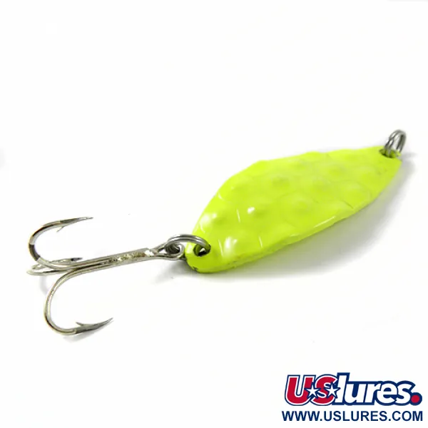 Gibbs KOHO Blinker, Chartreuse, 14g, Hammerschlag-Dekor, #2813