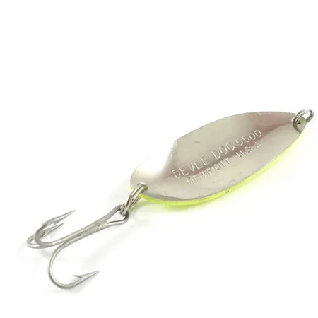 Dardevle Devle Dog 5500 Blinker, Chartreuse/Rot/Nickel, 21g, #2814
