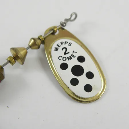 Mepps Comet 2 Dressed Spinner, Messing / Weiß, 4,5g, #2818