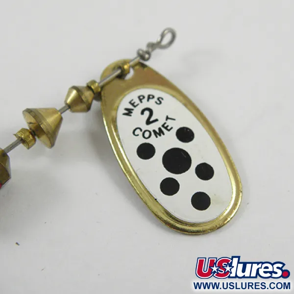 Mepps Comet 2 Dressed Spinner, Messing / Weiß, 4,5g, #2818