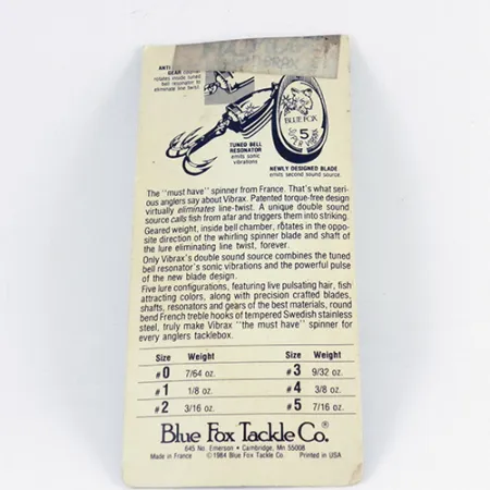 Blue Fox Super Vibrax 3 Spinner, Silber, 8g, Anti-Drall, #2848