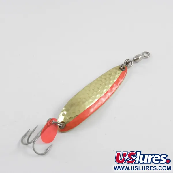 Luhr Jensen Krocodile Die #3 Blinker, Messing/Rot, 10g, Gehämmert, #2870
