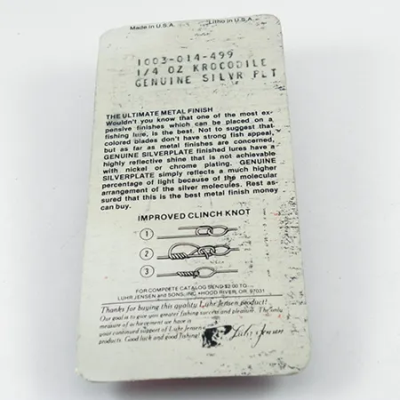 Luhr Jensen Krocodile Die #3 Blinker, Nickel, 7g, Weitwurf-Profil, #2881