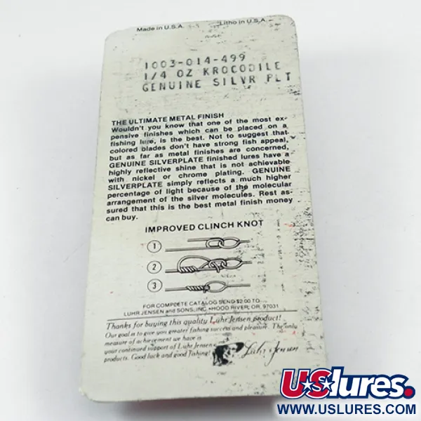 Luhr Jensen Krocodile Die #3 Blinker, Nickel, 7g, Weitwurf-Profil, #2881