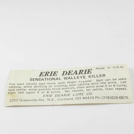 Erie Dearie Walleye Killer Spinner, Nickel / Rot, 12g, #2932