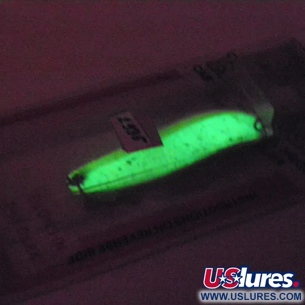 Luhr Jensen Krocodile Die #3 Glow, Weiß/Gelb, 14g, Blinker, #2935
