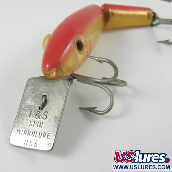 L&S Spin MirrOlure Gliederköder, Gold/Rot, 4g, Vintage, #2950