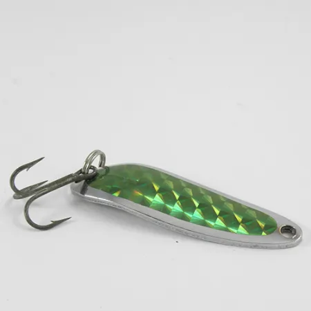 Luhr Jensen Krocodile Die #3 Blinker, Nickel/Grün, 10g, Weitwurf, #2967