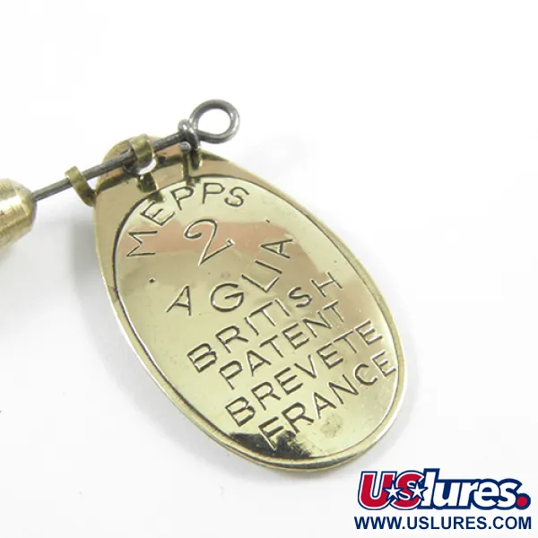 Mepps Aglia 2 Spinner, Messing, 4,5g, Vintage-Prägung, #3029
